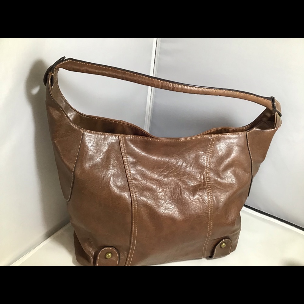 Liz & co. Dark Brown hobo tote bag.
